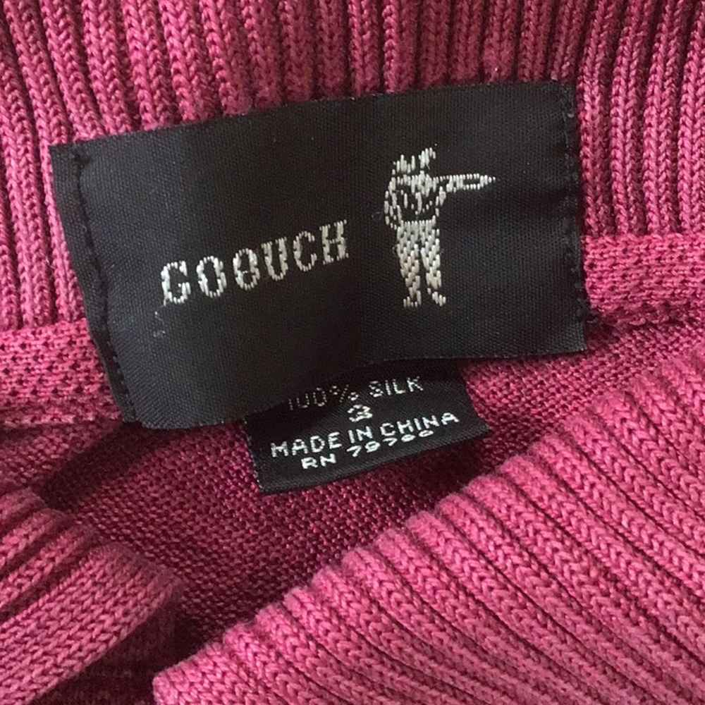 GOOUCH Men Short Sleeves 100% Silk Polo Shirt Size 3 RN79790